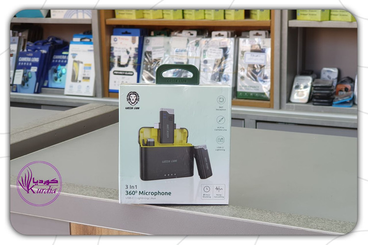 میکروفون یقه ای بی سیم گرین لاین مدل Green Lion 3 in 1 360 Microphone