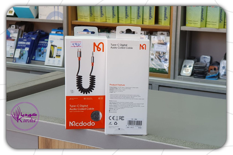 کابل AUX تایپ سی مک دودو مدل CA-090 HIFI طول 1.8 متر