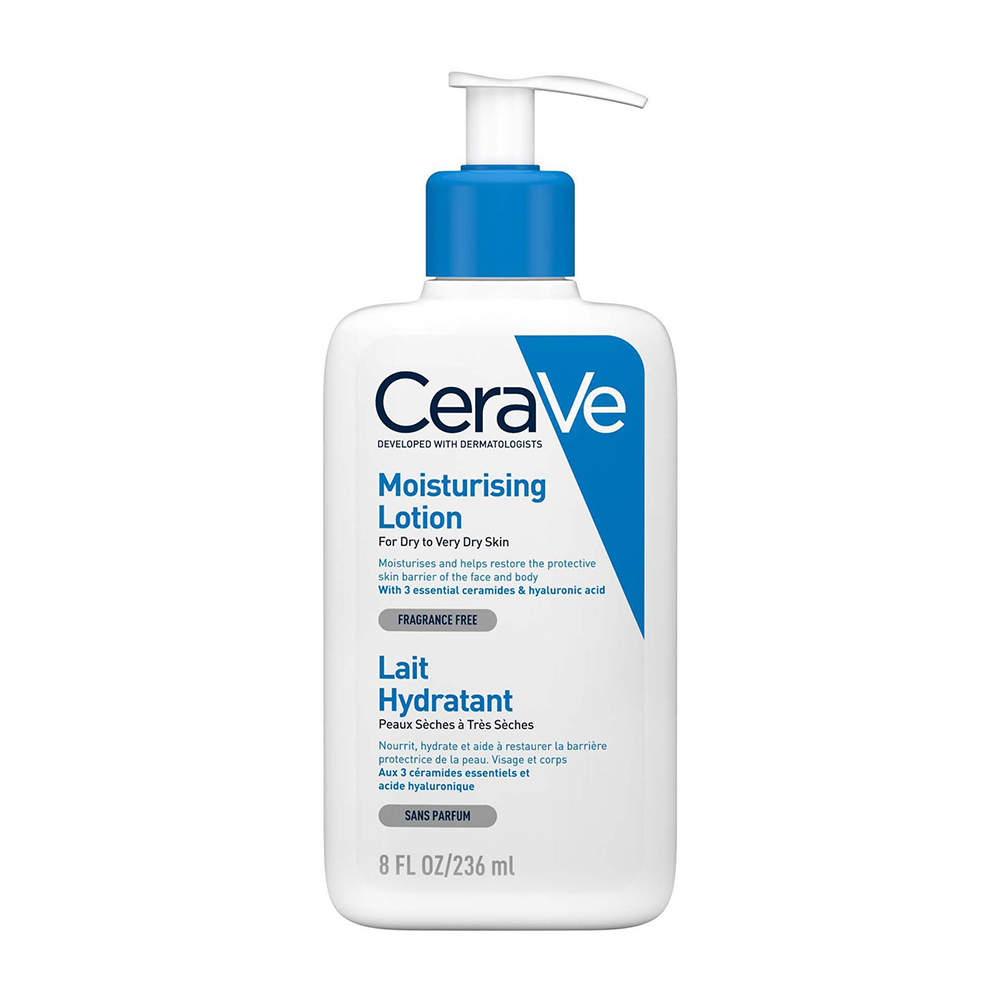 مرطوب‌کننده صورت و بدن سراوی مدل Moisturising Lotion حجم 236 میل | آبرسان حرفه‌ای پوست خشک و حساس