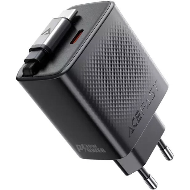شارژر دیواری ایس فست ACEFAST A110 PD30W Fast Charger توان 30 وات همراه با کابل جمع شونده