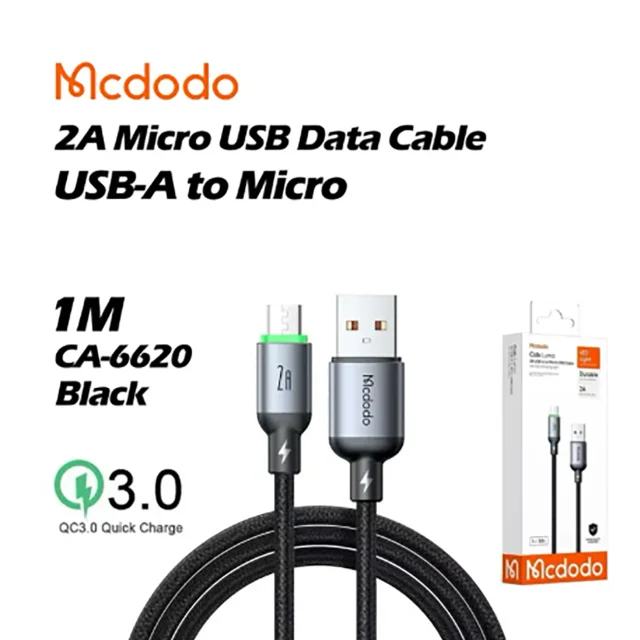 کابل میکرو یو اس بی مک دودو Mcdodo CA-6620 طول 1 متر شدت جریان 2 آمپر