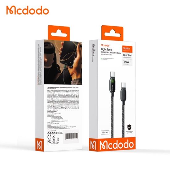 کابل Type-C به Type-C مک دودو Mcdodo CA-5620 طول 1.2 متر توان 100 وات