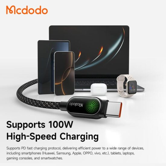 کابل Type-C به Type-C مک دودو Mcdodo CA-5620 طول 1.2 متر توان 100 وات