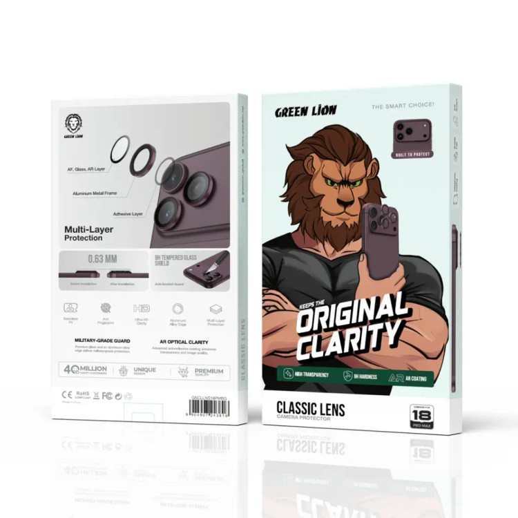 محافظ لنز دوربین گرین لاین Classic مناسب آیفون 18 Pro و Pro Max مدل GNCLLNS18PM اورجینال گرین لاین
