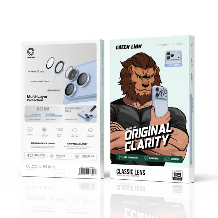 محافظ لنز دوربین گرین لاین Classic مناسب آیفون 18 Pro و Pro Max مدل GNCLLNS18PM اورجینال گرین لاین