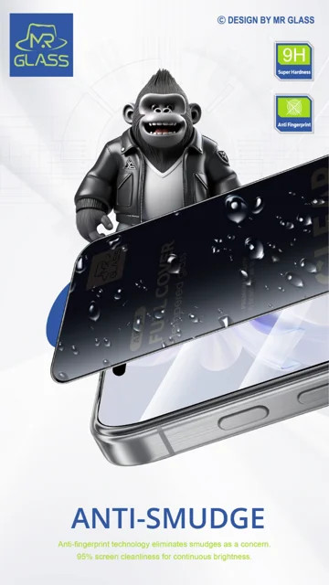 محافظ صفحه نمایش mrglassمدلAntistatic Glassپرایوسی/بدون حاشیه/مناسب برای گوشی موبایل iPhone 18ProMax